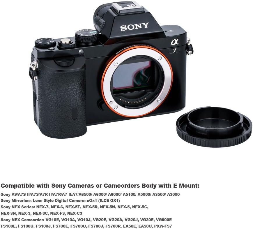 JJC Gehäusedeckel für Sony E Mount Kameras [Siehe Beschreibung für mehr Kompatibilitäts Kameras] - 1