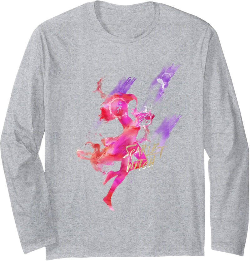 Marvel Scarlet Witch Silhouette Watercolor Poster Langarmshirt