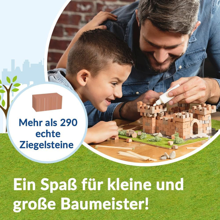 Trefl – Brick Trick: Baustelle/Construction Site – Bauen mit Ziegeln, EKO Echte Ziegelsteine, 290 Zi