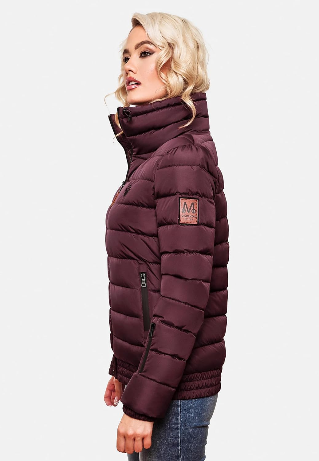 MARIKOO Damen Winter Steppjacke Poison XS-XL XS Wine, XS Wine