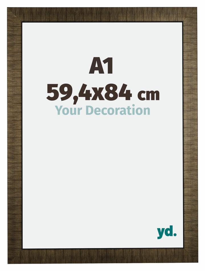 yd. Your Decoration - Bilderrahmen DIN A1 59,4x84 cm - Bilderrahmen aus Holz mit Acrylglas - Antiref