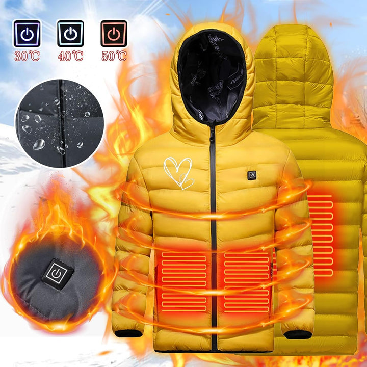 Battnot Elektrische Heizjacke Kinder Beheizbare Jacke USB Wärmejacke mit 3 Heizstufen, Beheizbare Ka