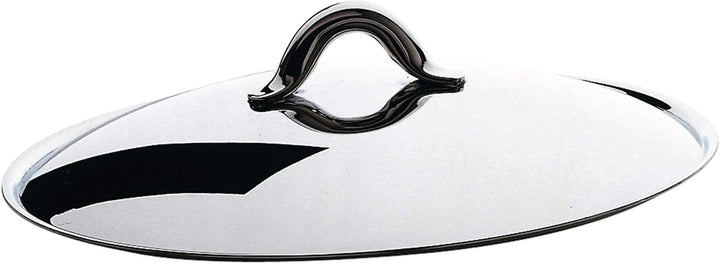Alessi – Topfdeckel der Serie „Mami“, aus 18/10-Edelstahl gefertigt, glänzend 28 cm Silber satiniert