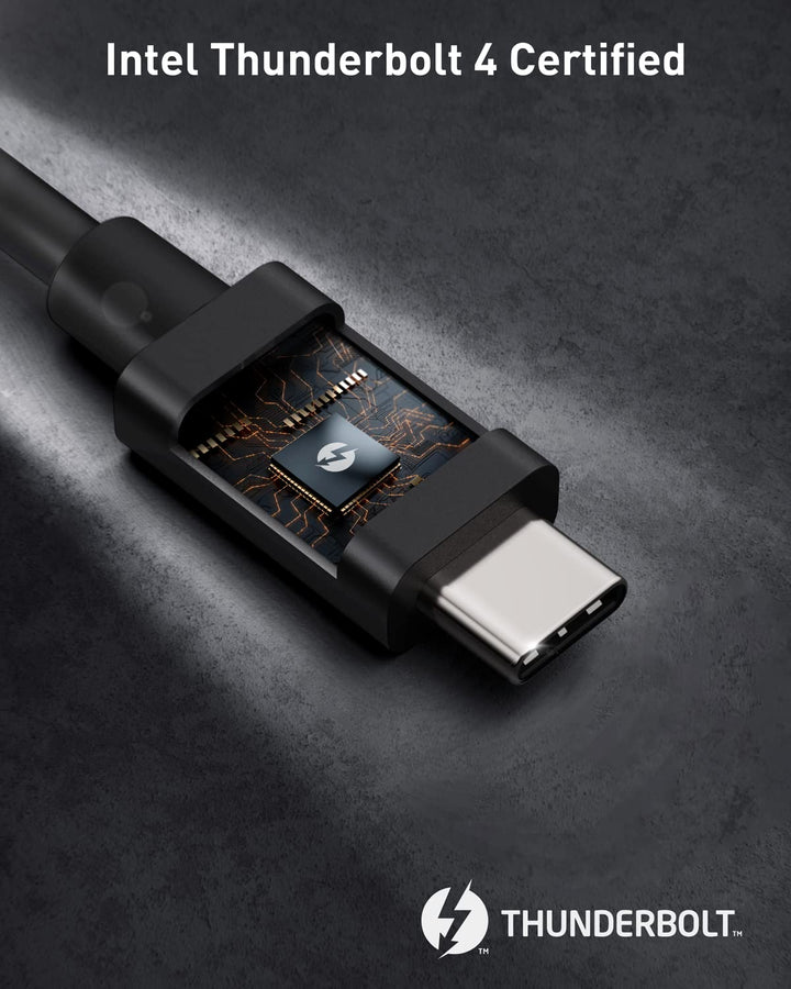 Maxonar [Intel Zertifiziert] Thunderbolt 4 Kabel 2m, TB4 Kabel,USB 4,40Gbits,8K Display,Kompatibel m