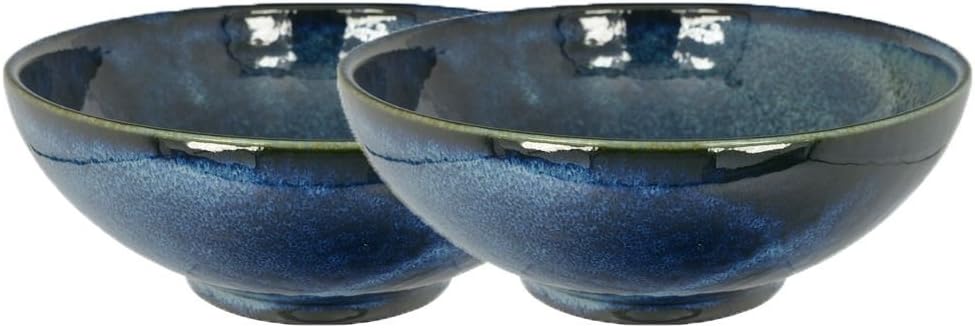 TOKYO design studio, Cobalt Blue, 2 Schalen Set, 2-TLG., Ø 21 cm, Porzellan aus Japan 21cm (2er Set)