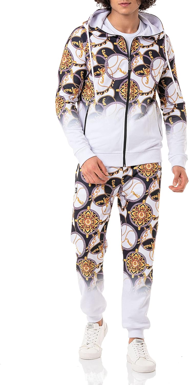 Red Bridge Herren Jogginganzug Set Kapuzenpullover & Hose Luxury Fade L Weiss, L Weiss