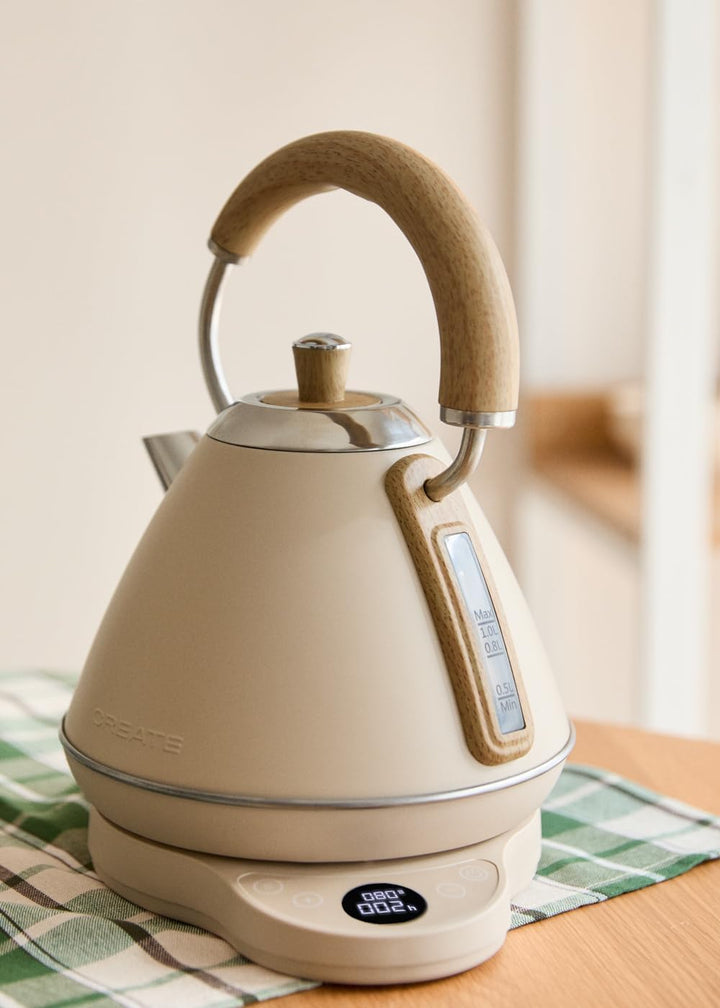 CREATE KETTLE RETRO PRO / Elektrischer Wasserkocher, 1 l, mit Sandtemperaturregelung, Auto-System, A