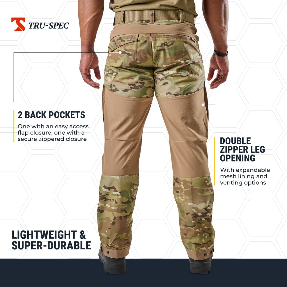 Tru-Spec Herren Cargo Hosen Multicam/Coyote 34W / 32L, Multicam/Coyote 34W / 32L