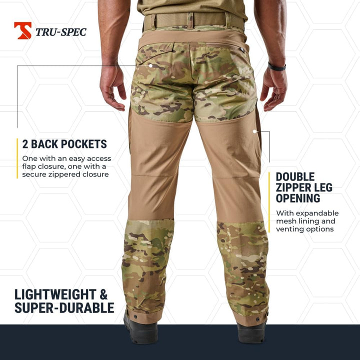 Tru-Spec Herren Cargo Hosen Multicam/Coyote 34W / 32L, Multicam/Coyote 34W / 32L