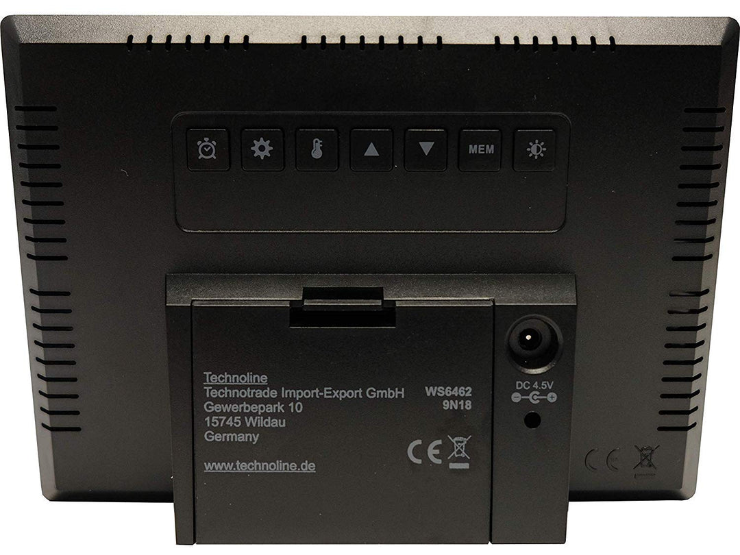 Technoline WS 6462 Funkwetterstation, Innentemperatur, Aussentemperatur, Luftfeuchte, Luftdruck, Ten