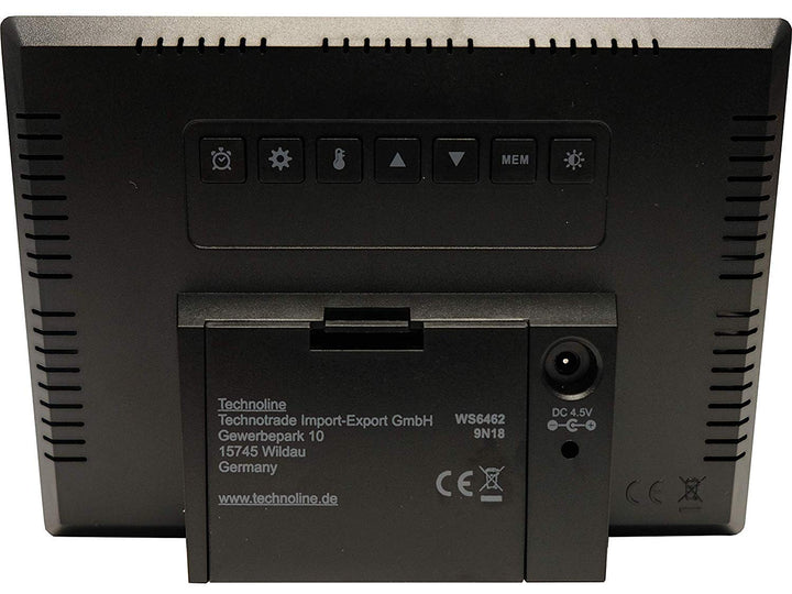Technoline WS 6462 Funkwetterstation, Innentemperatur, Aussentemperatur, Luftfeuchte, Luftdruck, Ten
