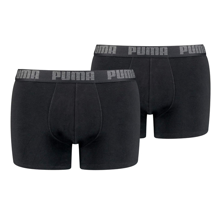 PUMA Herren Basic Boxer Briefs M 230 - Black/Black, M 230 - Black/Black