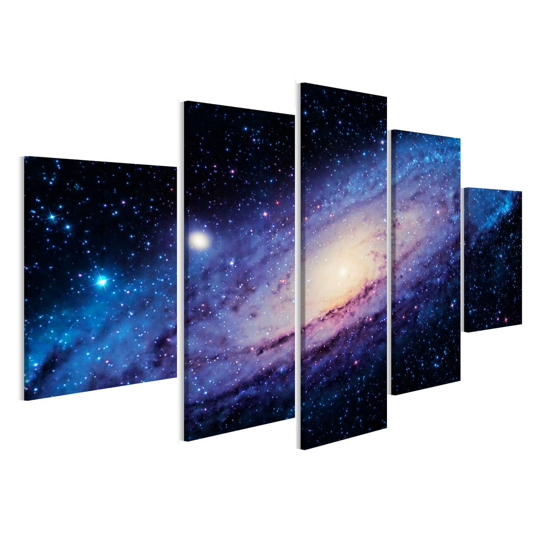 Bild Bilder auf Leinwand die grosse Andromeda-Galaxie Wandbild, Poster, Leinwandbild MXC 170x80cm -