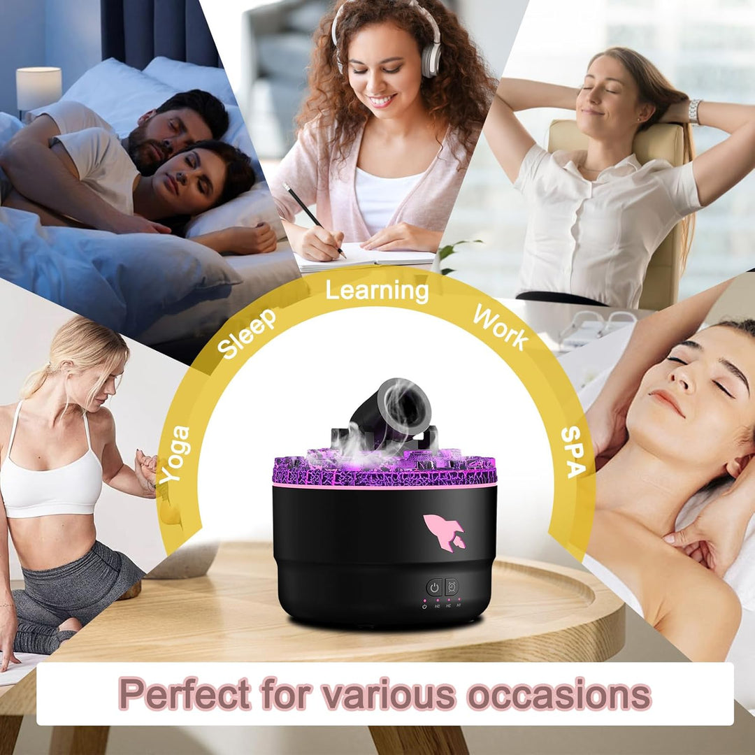 Cannon Blast Aroma Humidifier, Aromatherapie-Luftbefeuchter mit 2 Nebel-Modi, mit Timer für Zuhause