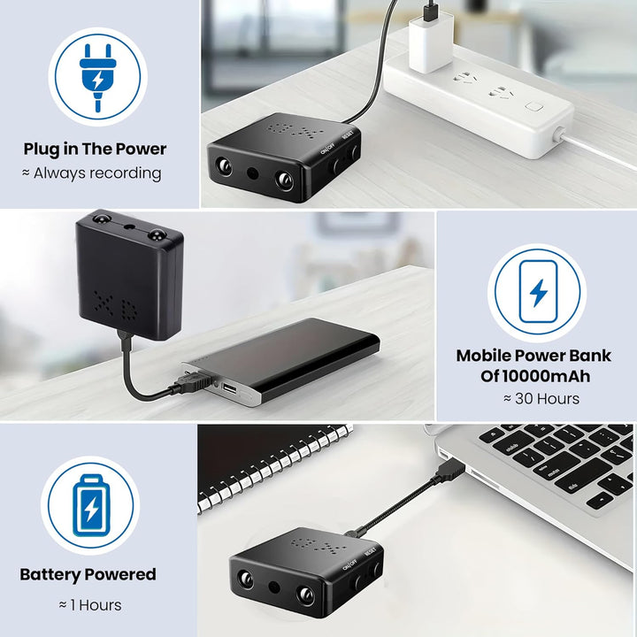 4K UHD Mini-Kamera – kabellose Kompaktkamera mit Akku, Nachtsicht, Bewegungserkennung, einfache EIN-
