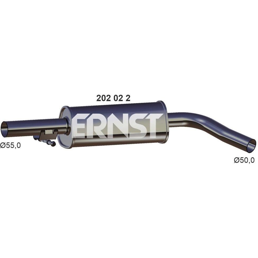 Mittelschalldàƒ ¤mpfer Auspuff Mitteltopf original ERNST (202022) Làƒ ¤nge: 830mm