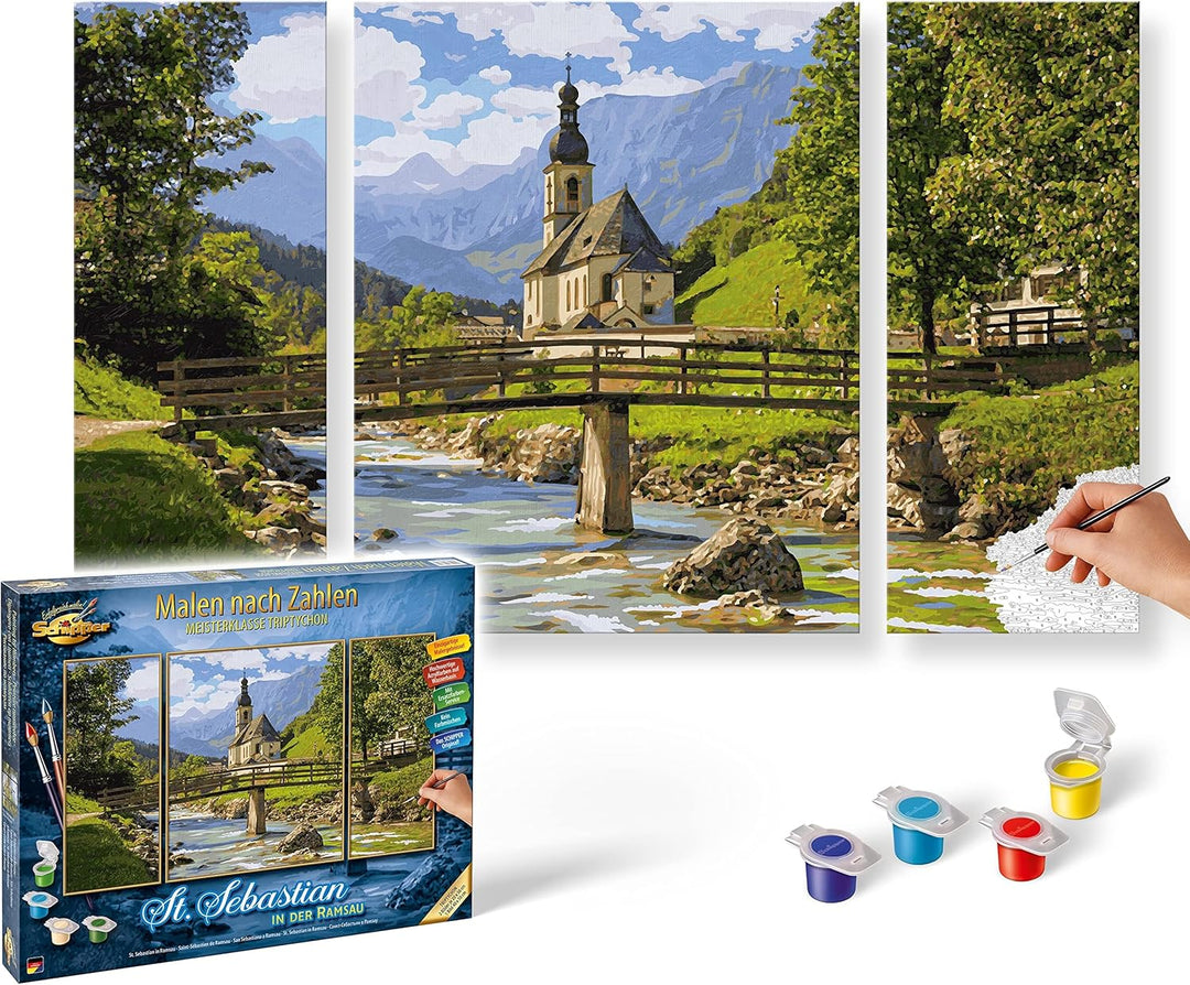 Schipper 609260839 Malen nach Zahlen - St. Sebastian in der Ramsau - Bilder malen für Erwachsene, in