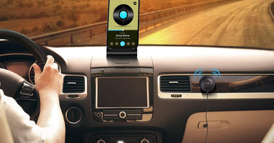 Bluetooth Autoadapter, AUX Bluetooth Adapter für Auto mit Erdungsring, Geräuschisolierung, für Freis