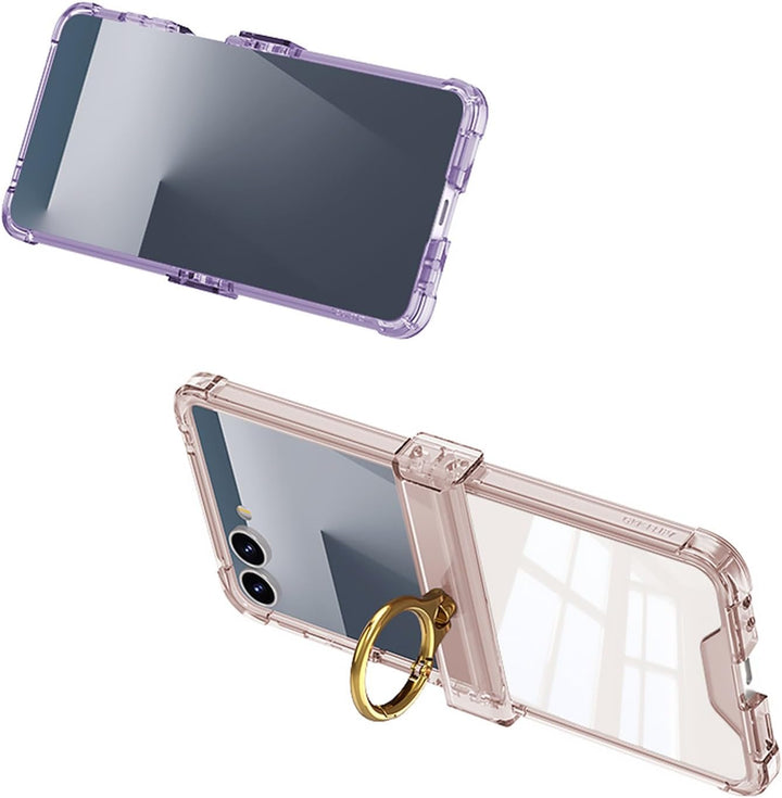 COQUE Hülle für Samsung Flip 7 Cover,Bumper Transparente Schutzhülle mit [Drehring] [Klappdeckel] Ai