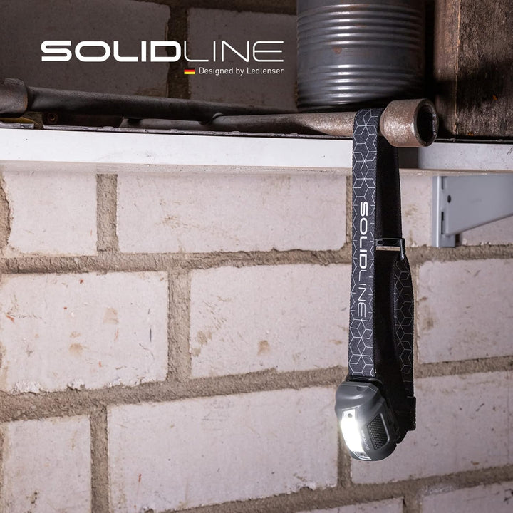 Solidline SH3, super helle LED Stirnlampe, robuste Sport- und Laufleuchte für den Kopf, 350 Lumen, 1