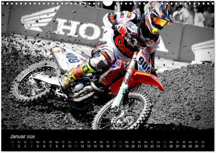 Motocross Kalender - Emotionen auf 2 Rädern (Wandkalender 2026 DIN A3 quer), CALVENDO Monatskalender