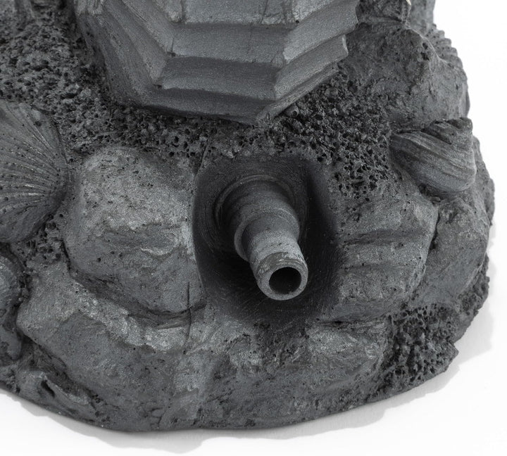 Esotec Solar Wasserspeierset Seepferdchen Ida, Alt-Kupfer-Optik, inklusive Solar-Pumpensystem, Solar