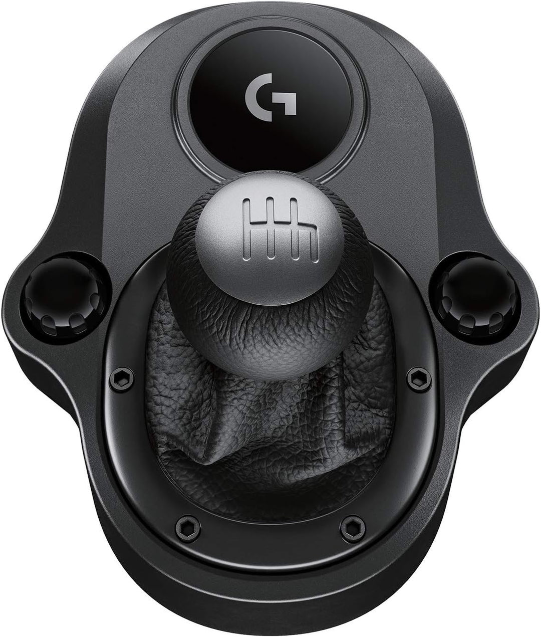 Logitech G Driving Force Schalthebel, 6 Gänge mit H-Schema, Schaltknauf aus Echtleder &amp; Stahl, Integ
