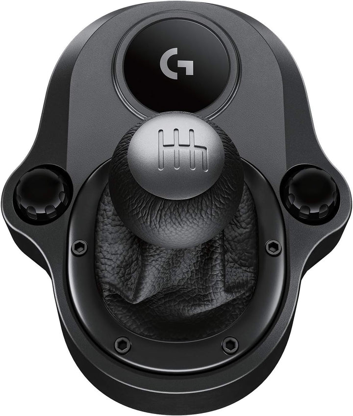 Logitech G Driving Force Schalthebel, 6 Gänge mit H-Schema, Schaltknauf aus Echtleder &amp; Stahl, Integ
