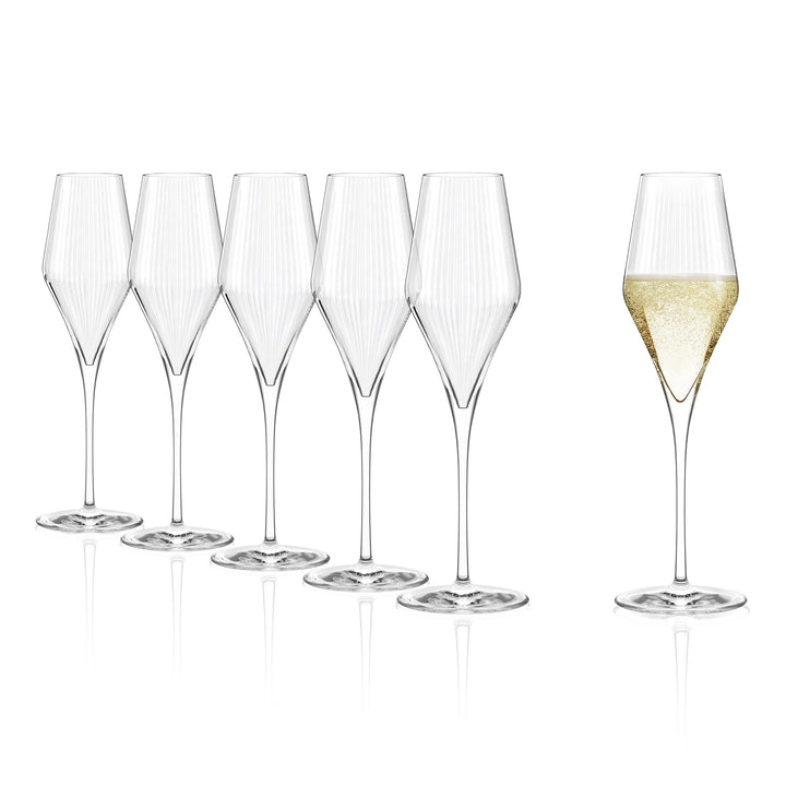 Stölzle Lausitz Champagner Glas Symphony/Elegantes Champagner Gläser Set 6-teilig/Hochwertige Sektgl