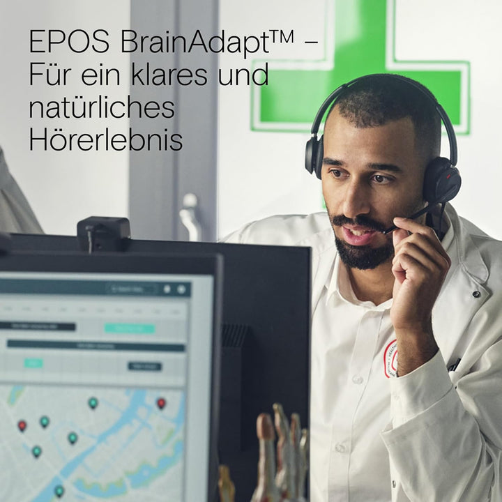 EPOS IMPACT 760T - Doppelseitiges kabelgebundenes Headset für PC mit Noise Cancelling-Mikrofon, Micr