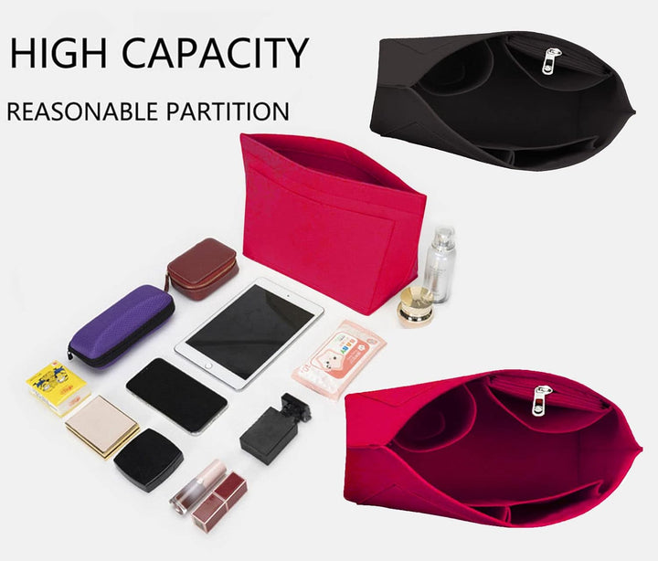 1028pink-M AG Tragetasche für Longchamp Le Pliage, grosse Tragetasche, Filz, Geldbörse, Reissverschl