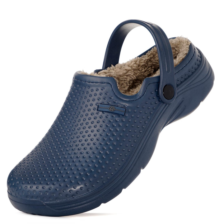 Hsyooes Clogs Damen Winter Gartenschuhe Herren Gefütterte Hausschuhe Wasserdicht Plüsch Pantoletten