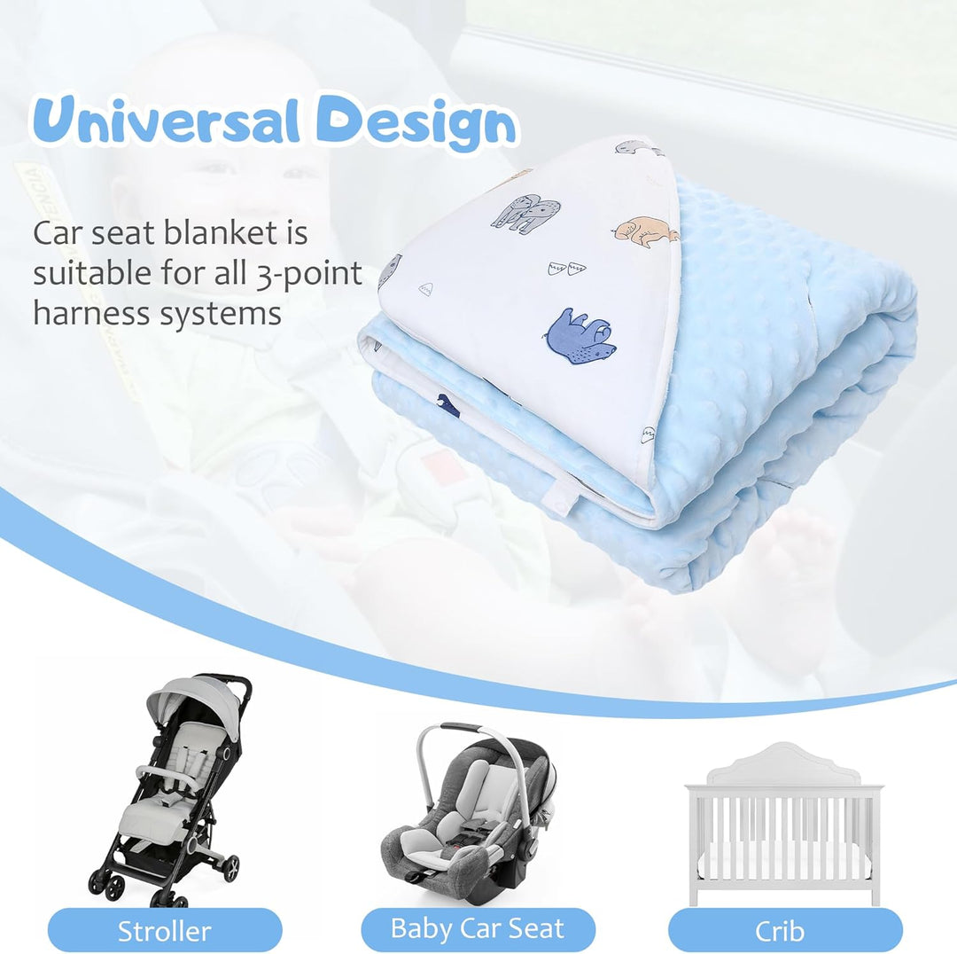 Baby Einschlagdecke 100% Baumwolle, Universal Einschlagdecke Babyschale 90 x 90cm, Herbst-Winter-Bab