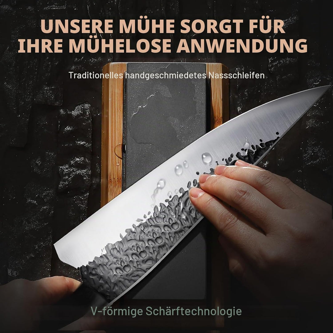 Purple Dragon Kochmesser-Set-3-teilig Professionell Messerset Küchenmesserset mit ergonomischem Grif