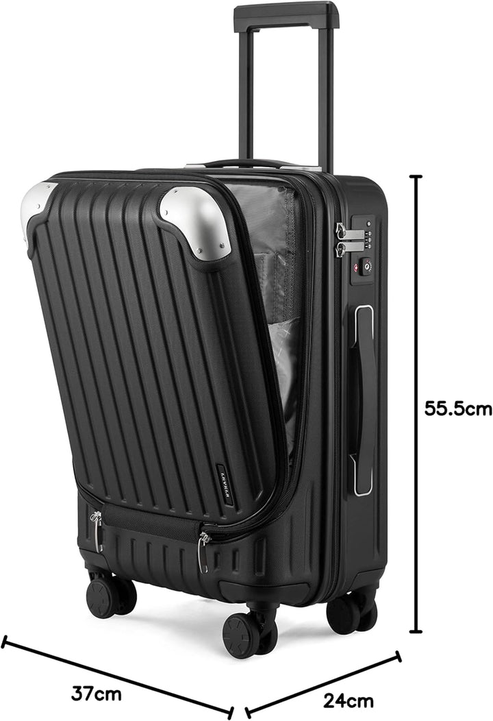 LEVEL8 Koffer Trolleys Hartschalen Leicht ABS+ PC Handgepäck Hartschalen-Koffer Trolley Rollkoffer R