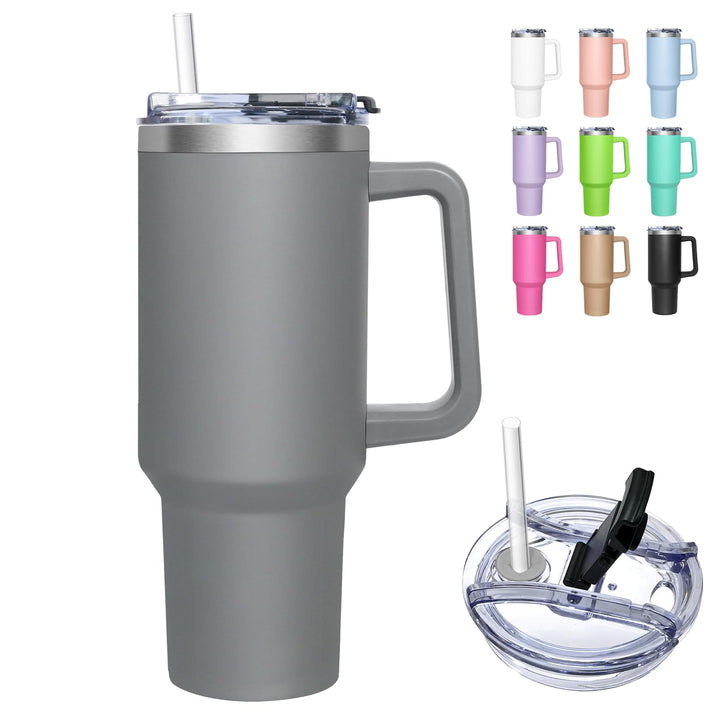 HNCY Thermobecher mit 2-in-1-Deckel 1180ML, Kaffeebecher to go Thermo, Trinkbecher mit Deckel und St