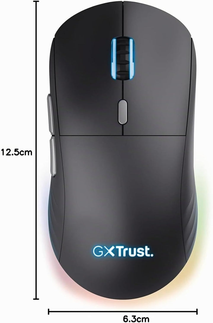 Trust Gaming GXT 926 Redex II Gaming Maus Kabellos 2.4GHz 65 Stunden Akkulaufzeit, Kailh-Schalter, 1