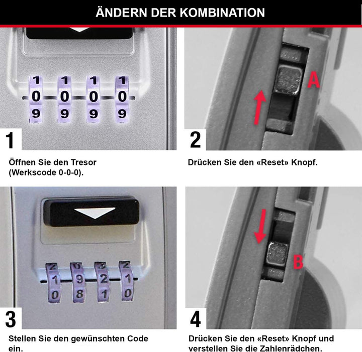 Master Lock Schlüsseltresor mit beleuchteten Zahlenrädern, Wandhalterung, Aussen, 12.6 x 7.2 x 5.2 c