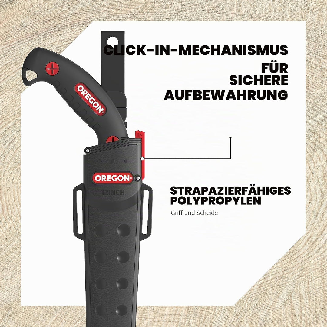 Oregon 12 Zoll Premium Gerade Handsäge aus Japanischem Karbonstahl, Rostfreies Forst-/Stutz-/Schnitt