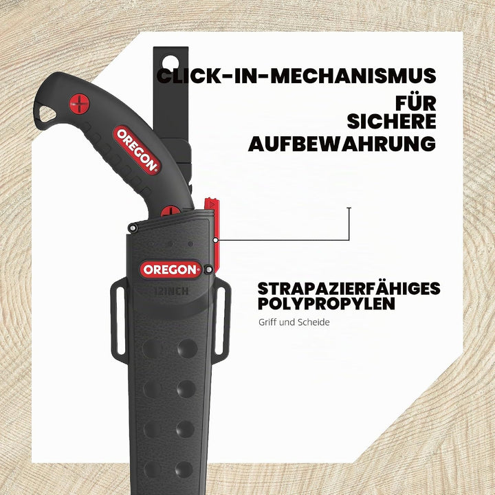 Oregon 12 Zoll Premium Gerade Handsäge aus Japanischem Karbonstahl, Rostfreies Forst-/Stutz-/Schnitt