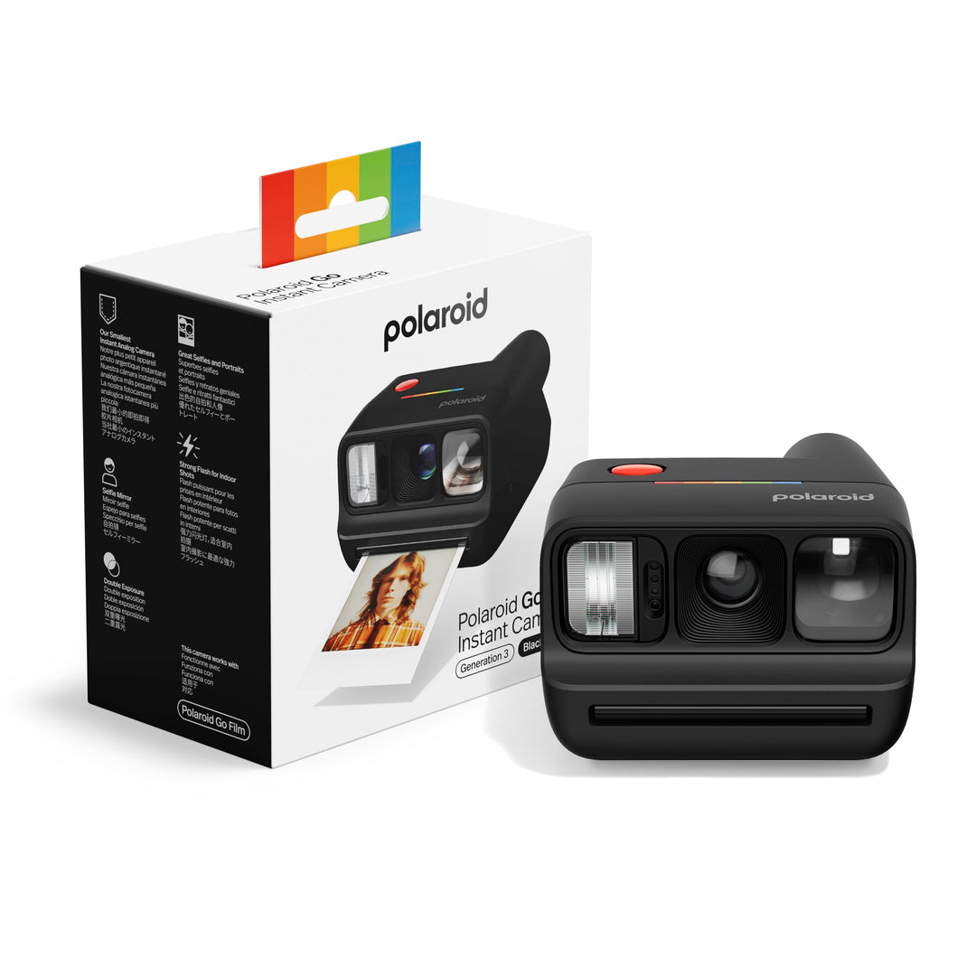 Polaroid Go Generation 3 - Mini Sofortbildkamera - Schwarz (9192) - Nur kompatibel mit Go Film, Schw