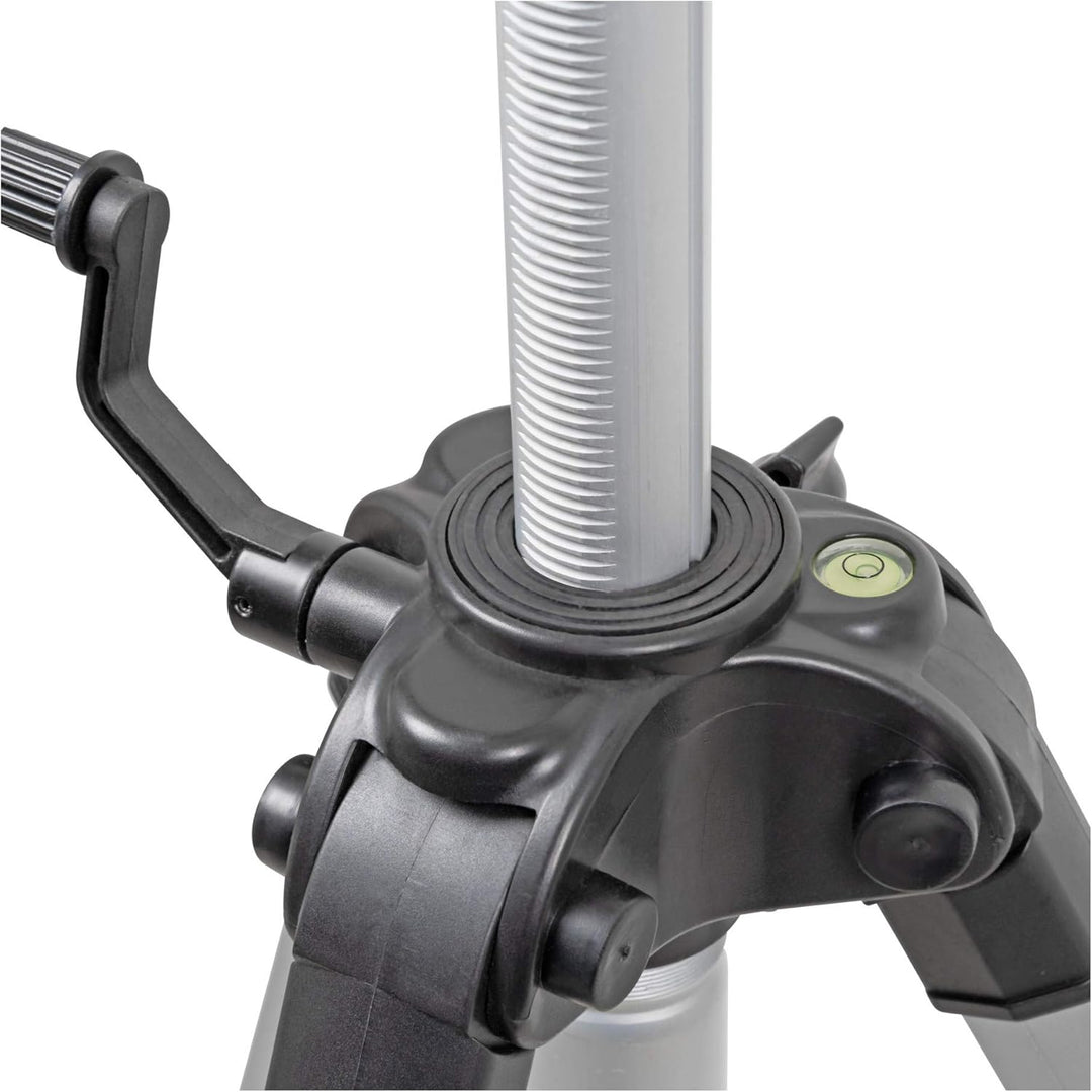 STIER Stativ 250, Baustativ, 250 cm, für Laser und Nivelliergeräte, Arbeitshöhe 88-250 cm stufenlos