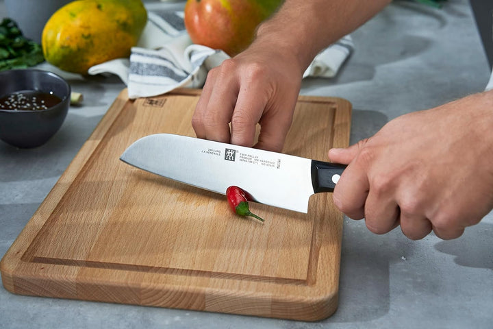 Zwilling 1001381 Santokumesser, Klingenlänge: 18 cm, Grosses Klingenblatt, Rostfreier Spezialstahl/K