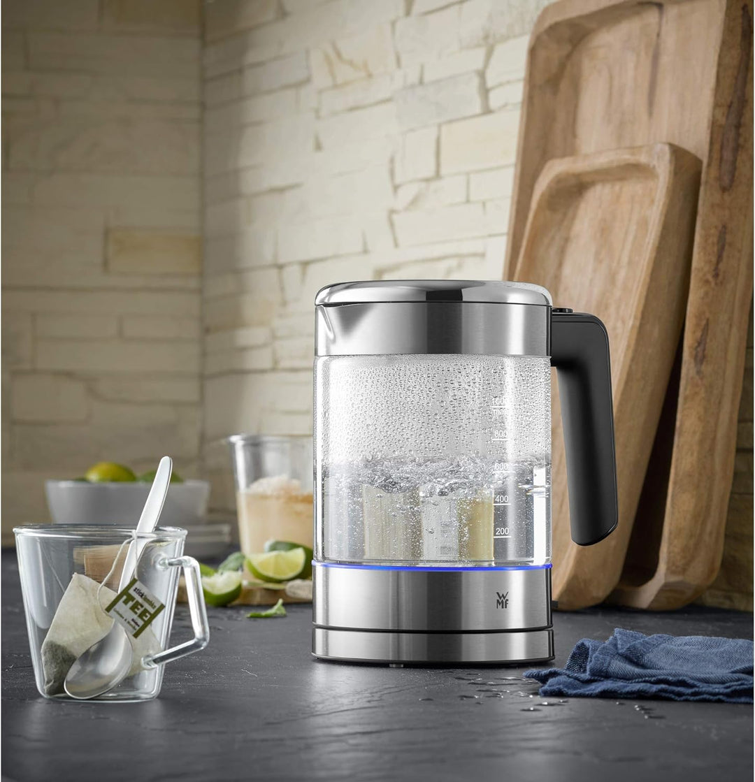 WMF Küchenminis Glas-Wasserkocher 1,0l, 1900 Watt, kabellos, Wasserstandanzeige &amp; Küchenminis Toaste