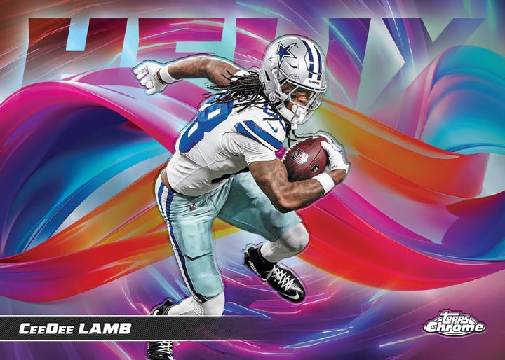 2025 Topps Chrome® Fussball - Vorteilsbox (enthält 4 Karten pro Packung, 7 Packungen pro Box)