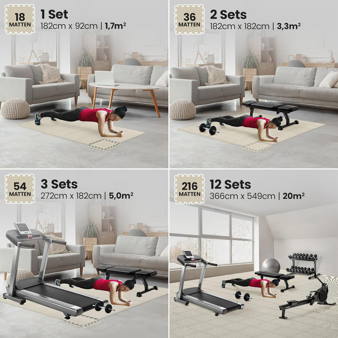 Schutzmatten Bodenschutzmatte Set Sportmatte Gymnastikmatte Puzzlematte: Puzzle Sportgeräte Matte Fi