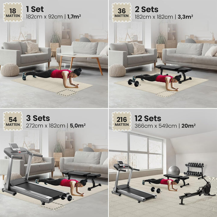 Schutzmatten Bodenschutzmatte Set Sportmatte Gymnastikmatte Puzzlematte: Puzzle Sportgeräte Matte Fi