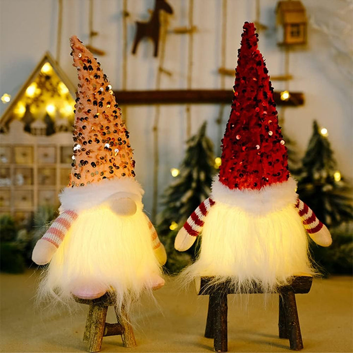 Weihnachtswichtel Figuren LED, Weihnachtsdeko Amerikanisch, Weihnachten Deko Beleuchtet, Weihnachts