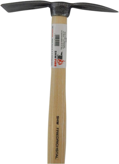 SHW-FIRE Handhacke, stabile geschmiedete Hacke für den Garten, Breit- und Herzblatt, 40cm kurzer erg