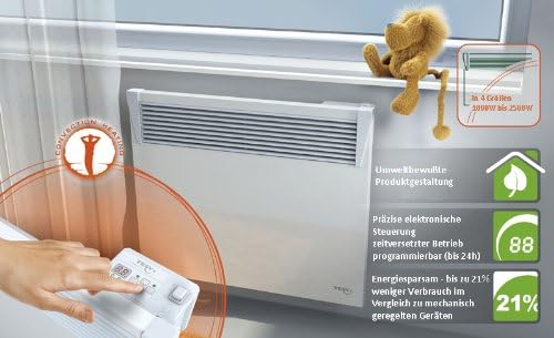 Tesy Wandkonvektor 2000W digital Thermostat, zeitversetzter Betrieb